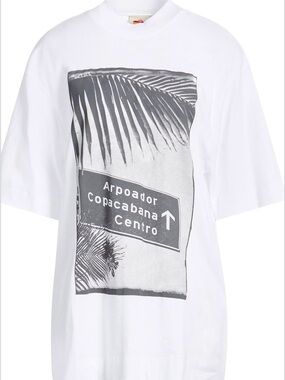 FARM RIO  BRAND NEW CARIOCA POSTCARD OVER T-SHIRT XS